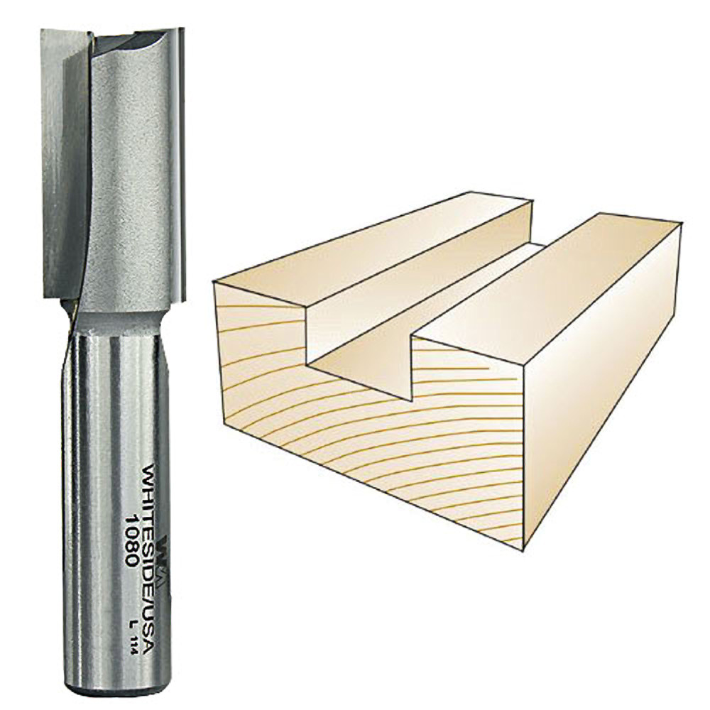Whiteside Straight Bit, 1/2 in. SH x 21/32 in. CD x 1-1/4 in. CL