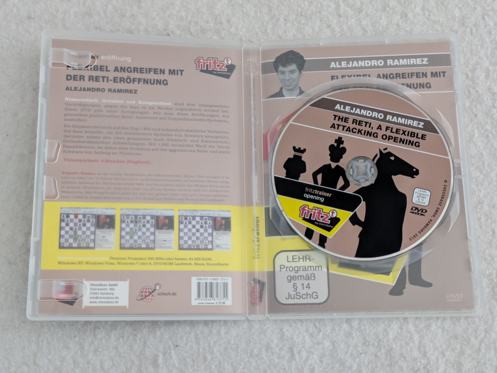 Fritztrainer Opening ALEJANDRO RAMIREZ The Reti Chessbase PC DVD ROM