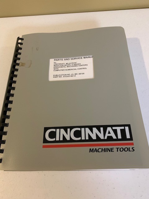 Cincinatti Machine Tools Parts and Service Manual for MaXim630