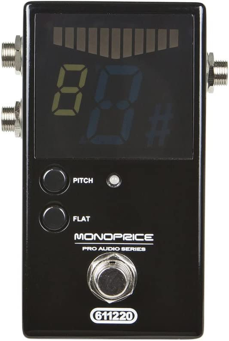 Chromatic Pedal Tuner - Black, Normal & True-Bypass Outputs, Easy to Tune Your B