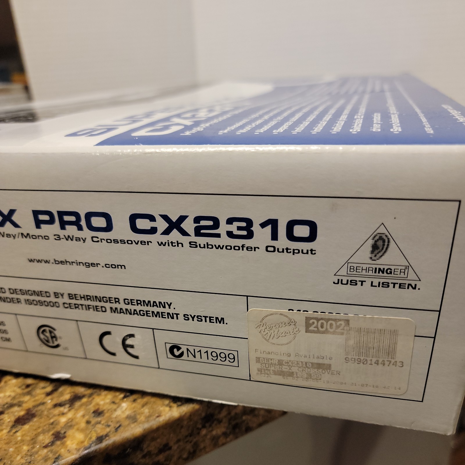 Behringer Super-X Pro Crossover Stereo 2-Way/Mono 3-Way with Sub Output CX2310
