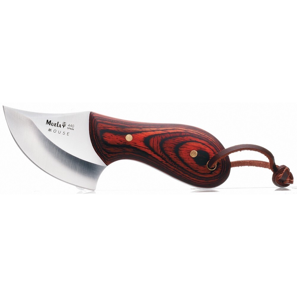 Muela Mouse 6R Skinner Hunting Knife - Coral Wood Handle YMMOU6R