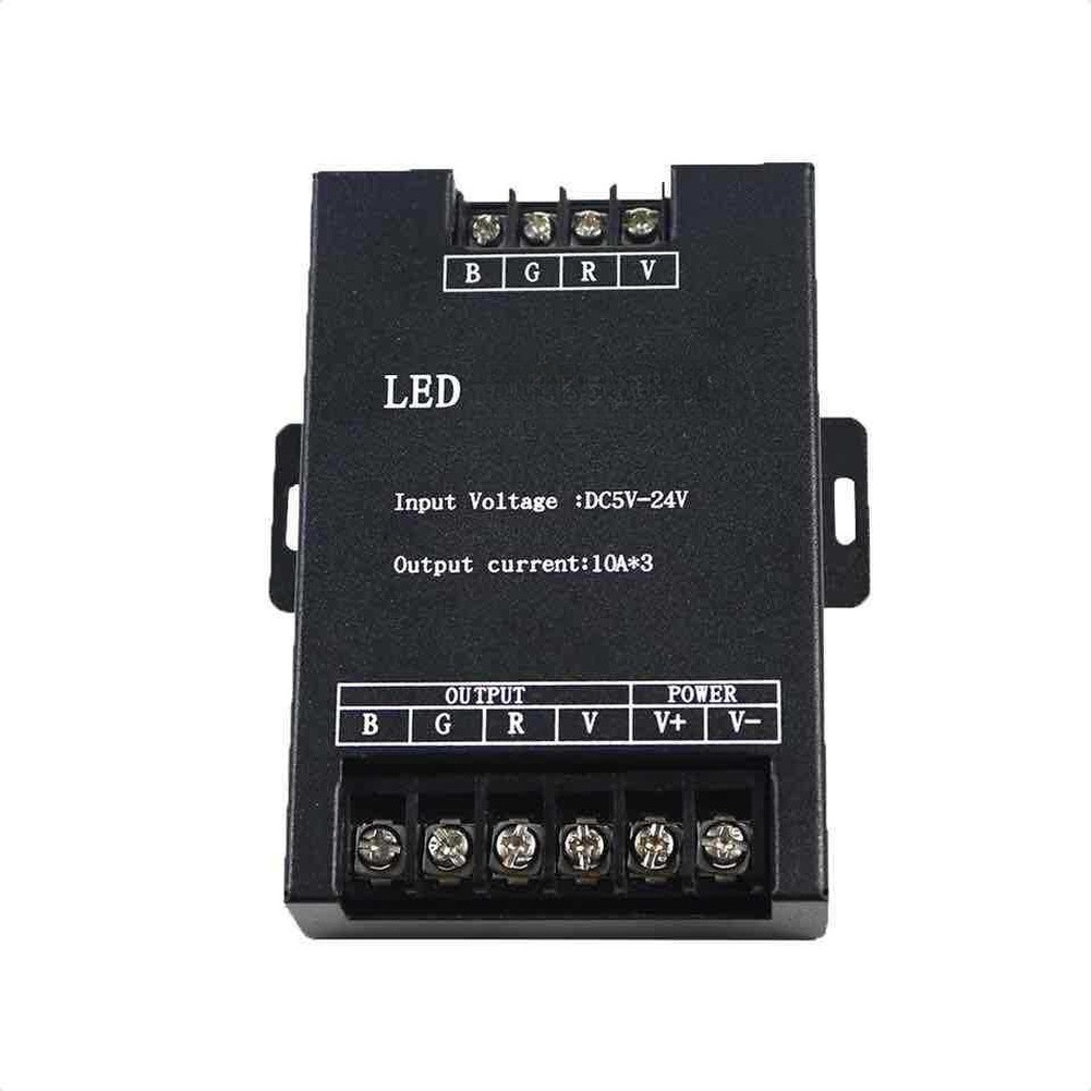 Dark Gray Iron For LED Enhancer 360W 30A RGB Signal Booster for PWM DC5-24V