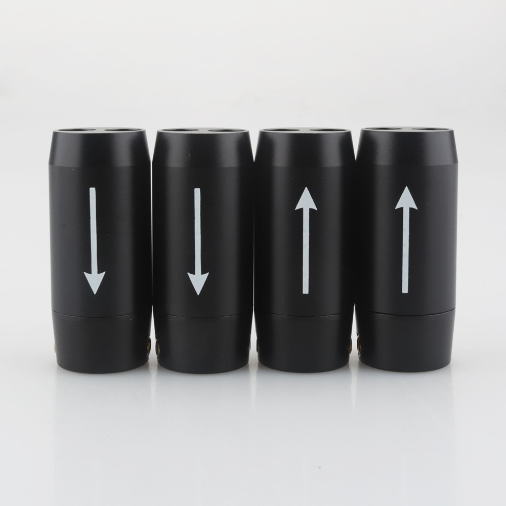 4pcs 46mm Aluminium HiFi Speaker Pants Y Splitter for RCA Bi-Wire Cable Cord DIY