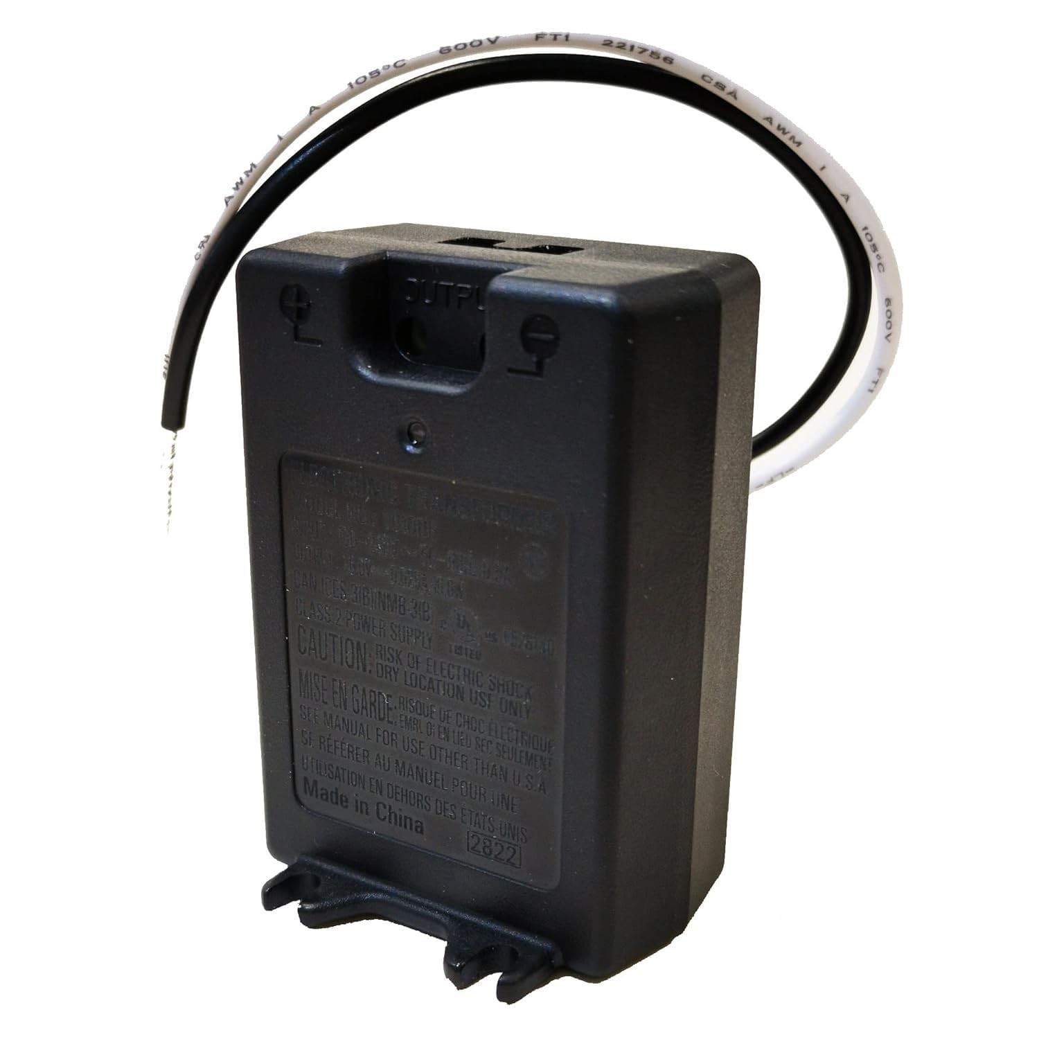 16TR-P 120-240V Input, 16 VDC/10VA Output Doorbell Transformer with Plastic C...