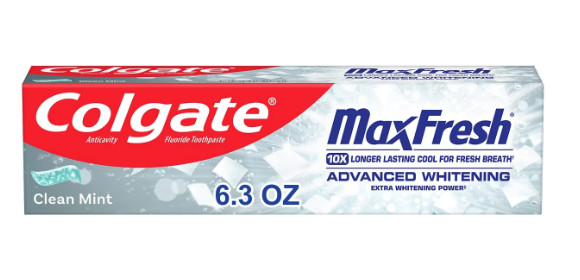 Colgate Max Fresh Advanced Whitening & Ultra Freeze Toothpaste 6.3oz