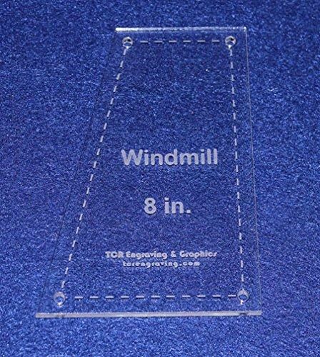 Windmill Quilting Template- For 8" Square Clear 1/8"