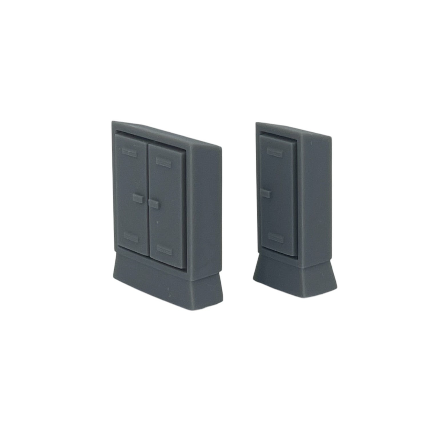 Trackside Electrical Boxes (4pcs) - S Scale 1:64 - Gray