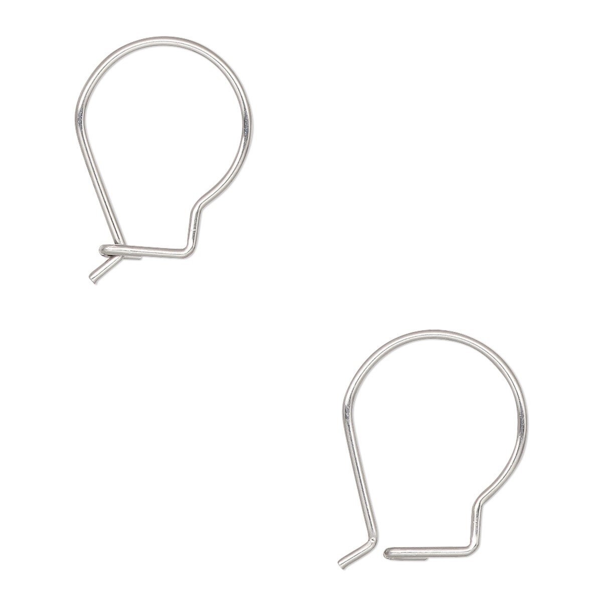 10 Pair Stainless Steel 20 Gauge 16.5mm Kidney Earring Ear Wires *
