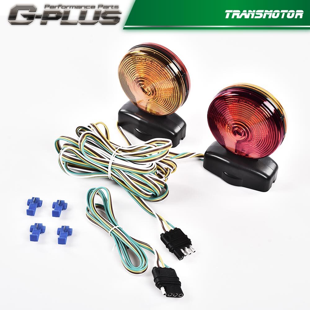 12V Magnetic Towing Tow Light Kit Trailer RV Tow Dolly Tail Towed Car Boat Truck