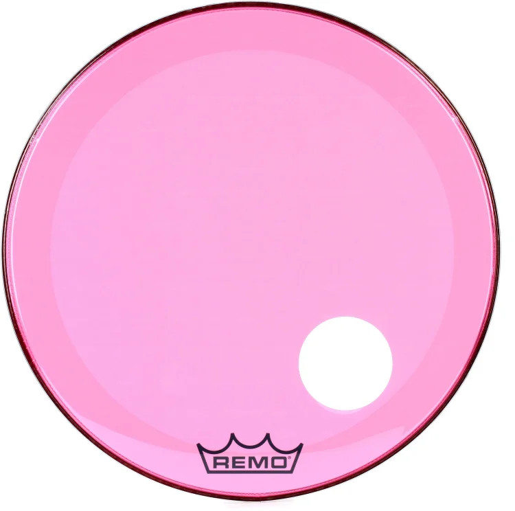 Remo Powerstroke 3 Colortone Bass Drumhead with Port Hole - 26" Pink