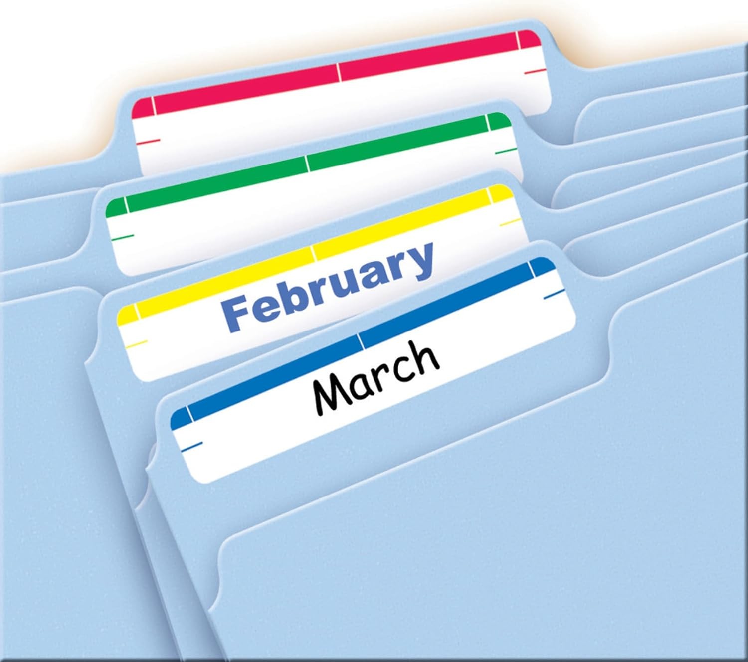 File Folder Labels on 4" x 6" Sheets, Easy Peel, Assorted, Print & Handwrite,
