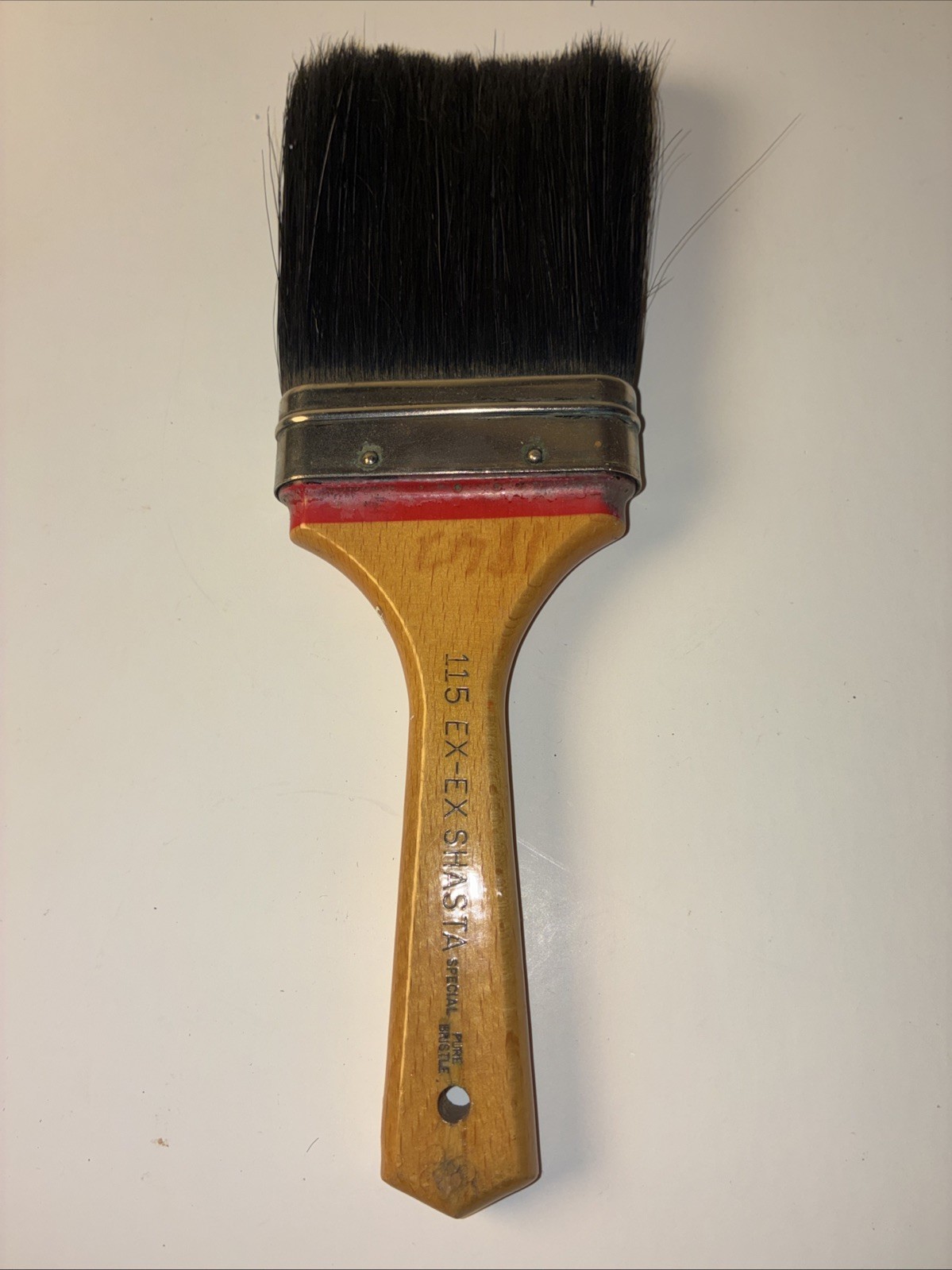Vintage pure bristle Ex-Ex Shasta Special Paint Brush Head Size 3 1/4” W 5” H
