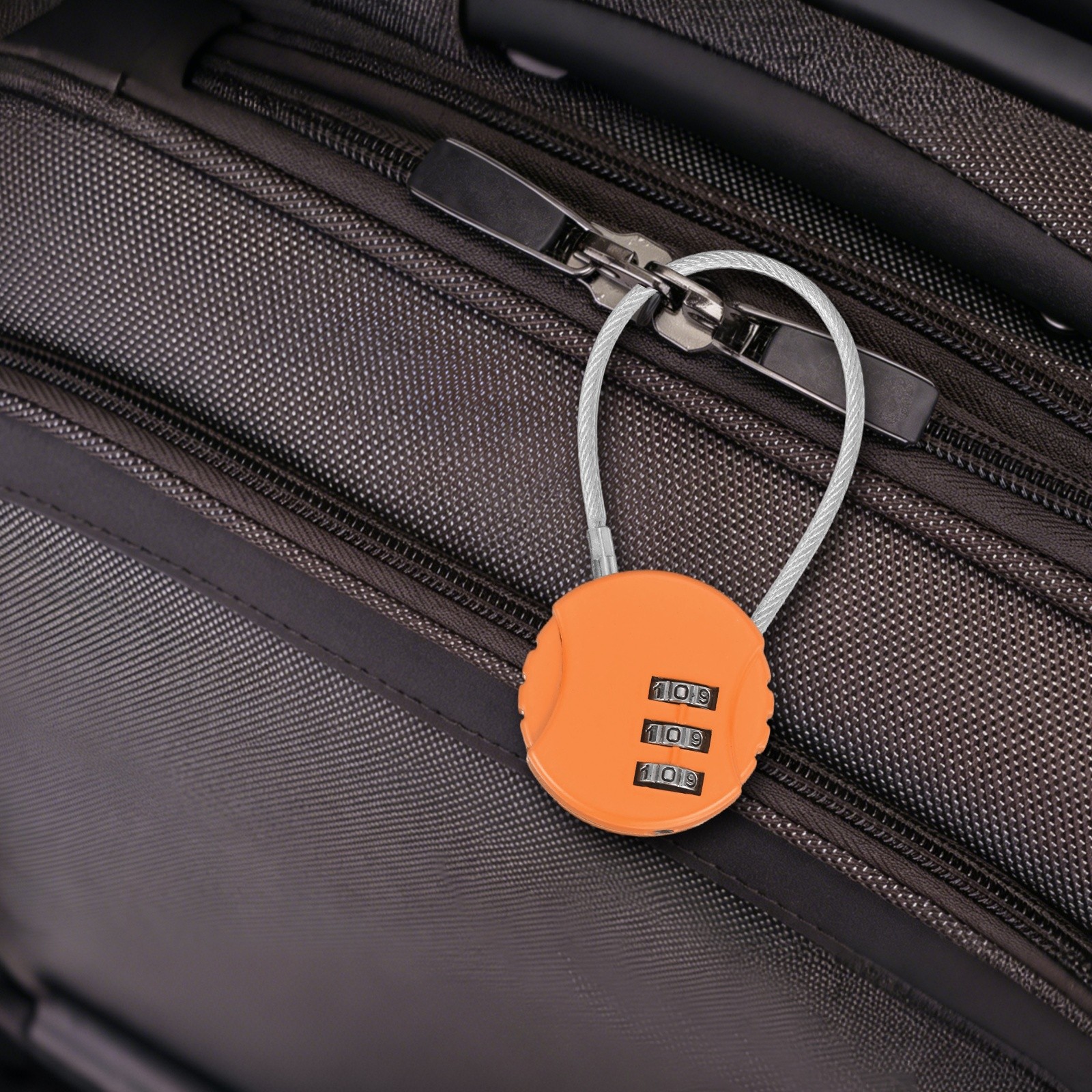 3-Pack Combination Locker Lock, 3 Digit Padlock for Gym/Luggage [Orange]