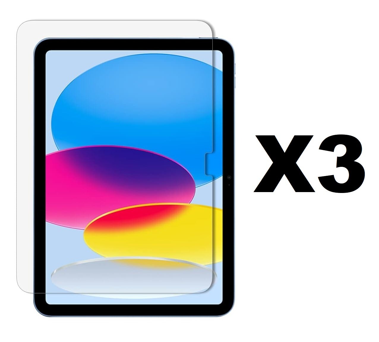 3 Pack Clear Screen Protector Shield (PET)designed for iPad 10.9"(10th Gen) 2022