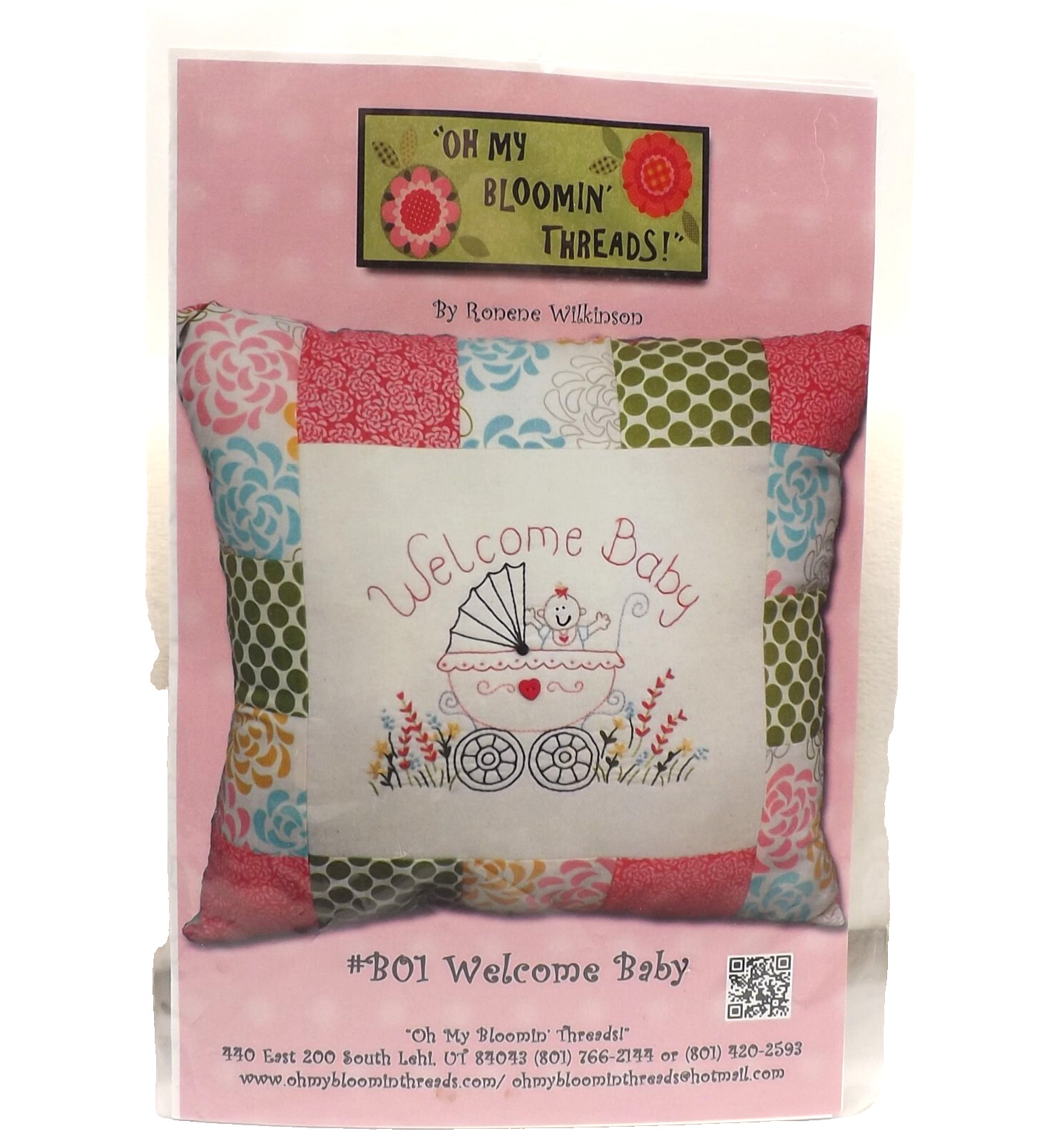 Welcome Baby Quilt Pattern Pillow Oh My Bloomin Threads! Embroidery Pieced