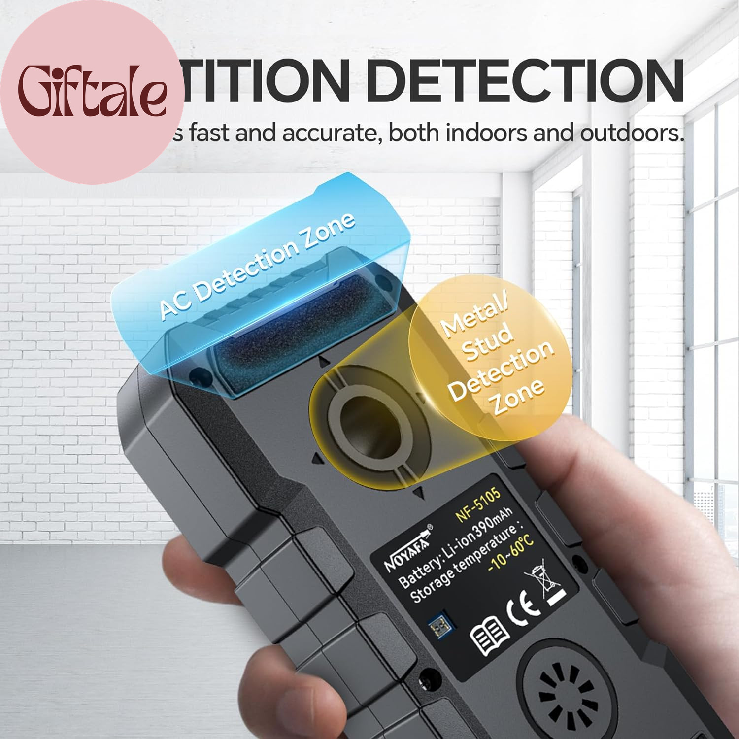 Stud Finder, Rechargeable Stud Finder Wall Scanner with Upgraded Intelligent Chi