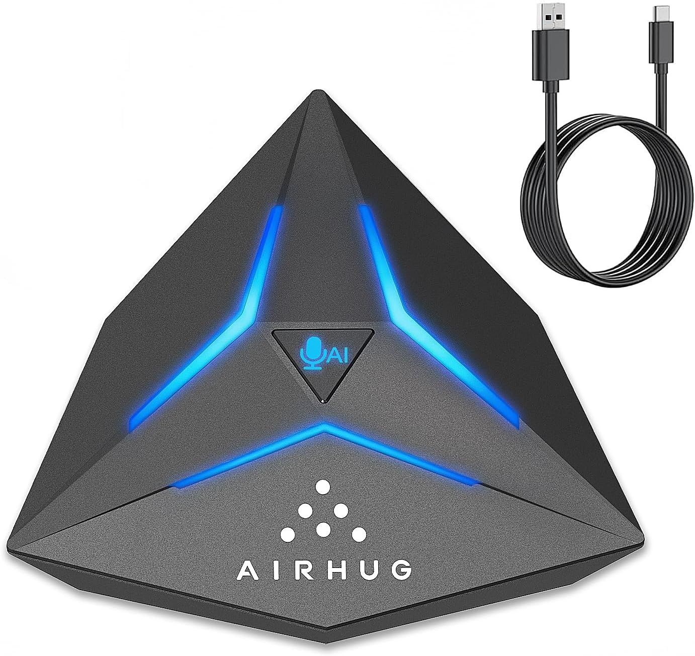 Omnidirectional USB Microphone with 4 Lighting Modes for Video Conferencing