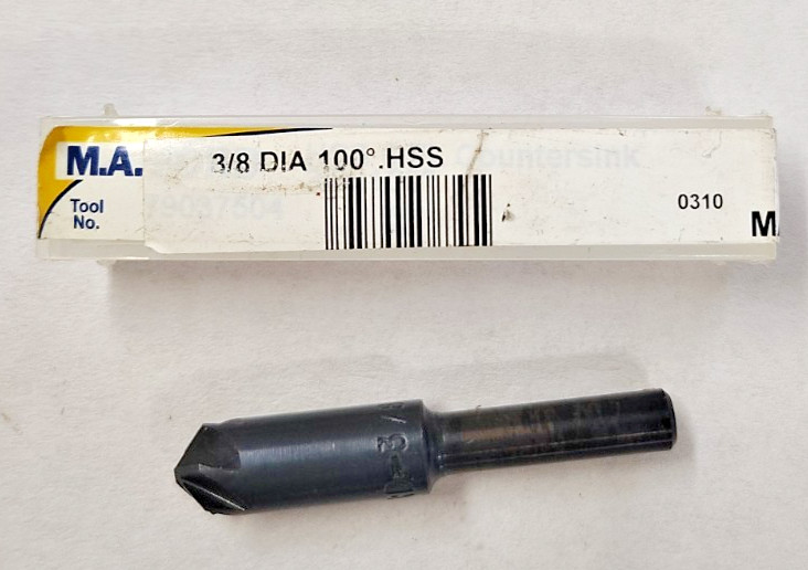 MA Ford 3/8 Dia 100 Deg HSS 6FL Countersink