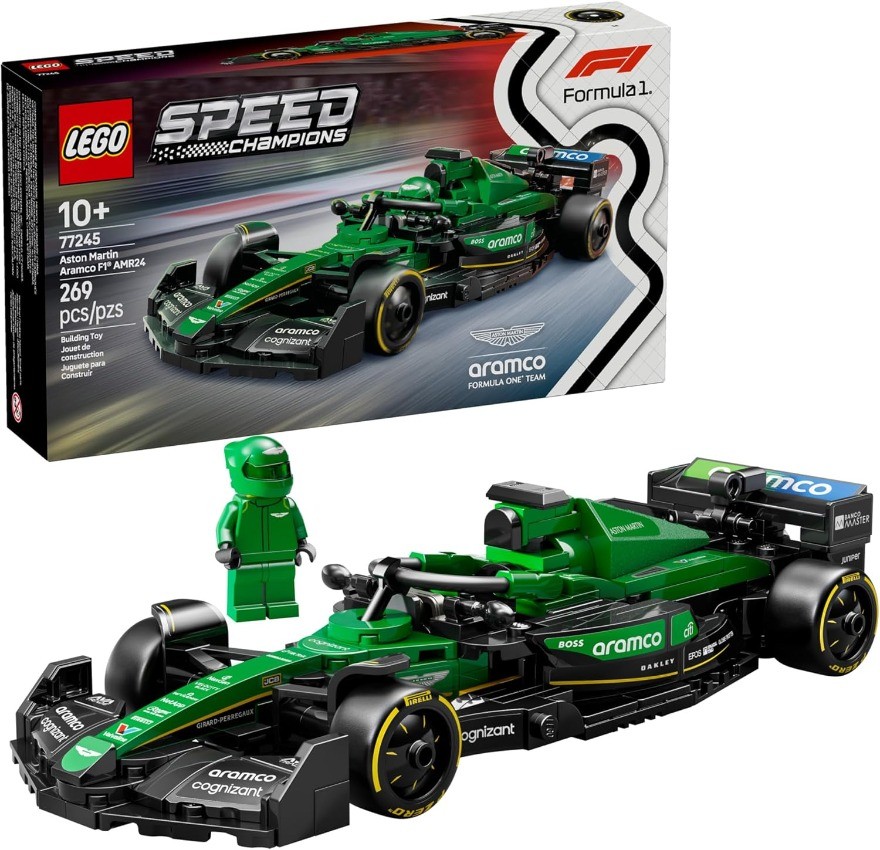 LEGO Speed Champions Aston Martin Aramco F1 AMR24 Race Car Toy 77245