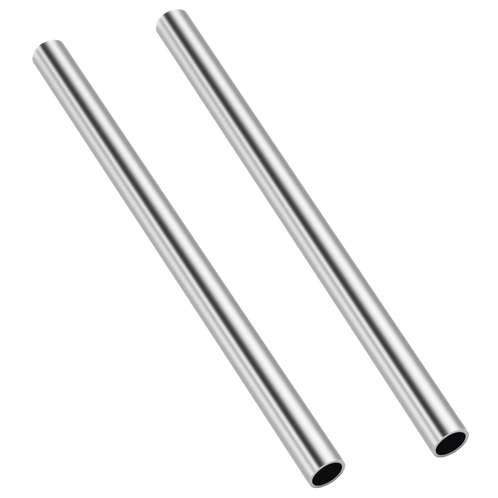 3/8 Inch (9.5mm) OD Round Metal Pipe, 304 Stainless Steel Tubing, 12" Length ...
