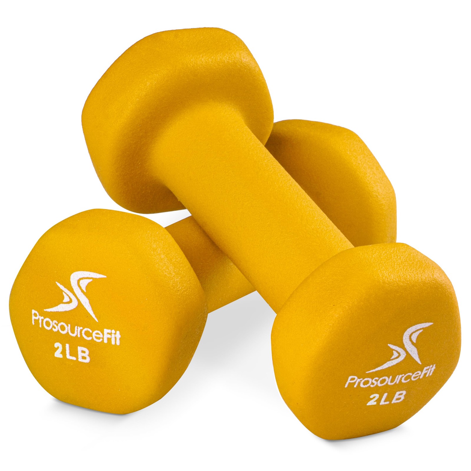 ProsourceFit Neoprene Dumbbell Coated for NonSlip Grip, 2 lb