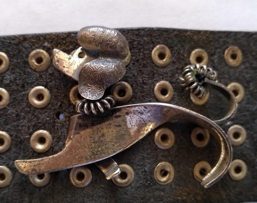 "POODLE" LEATHER CUFF BRACELET- Handmade/New