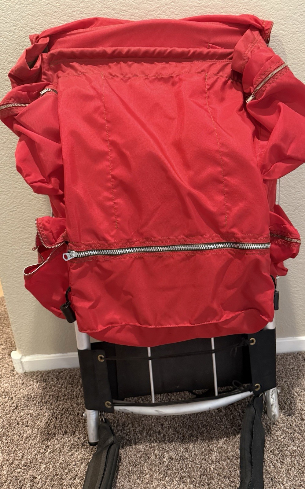 Vintage Multi Pocketed KELTY Red External Frame Backpack