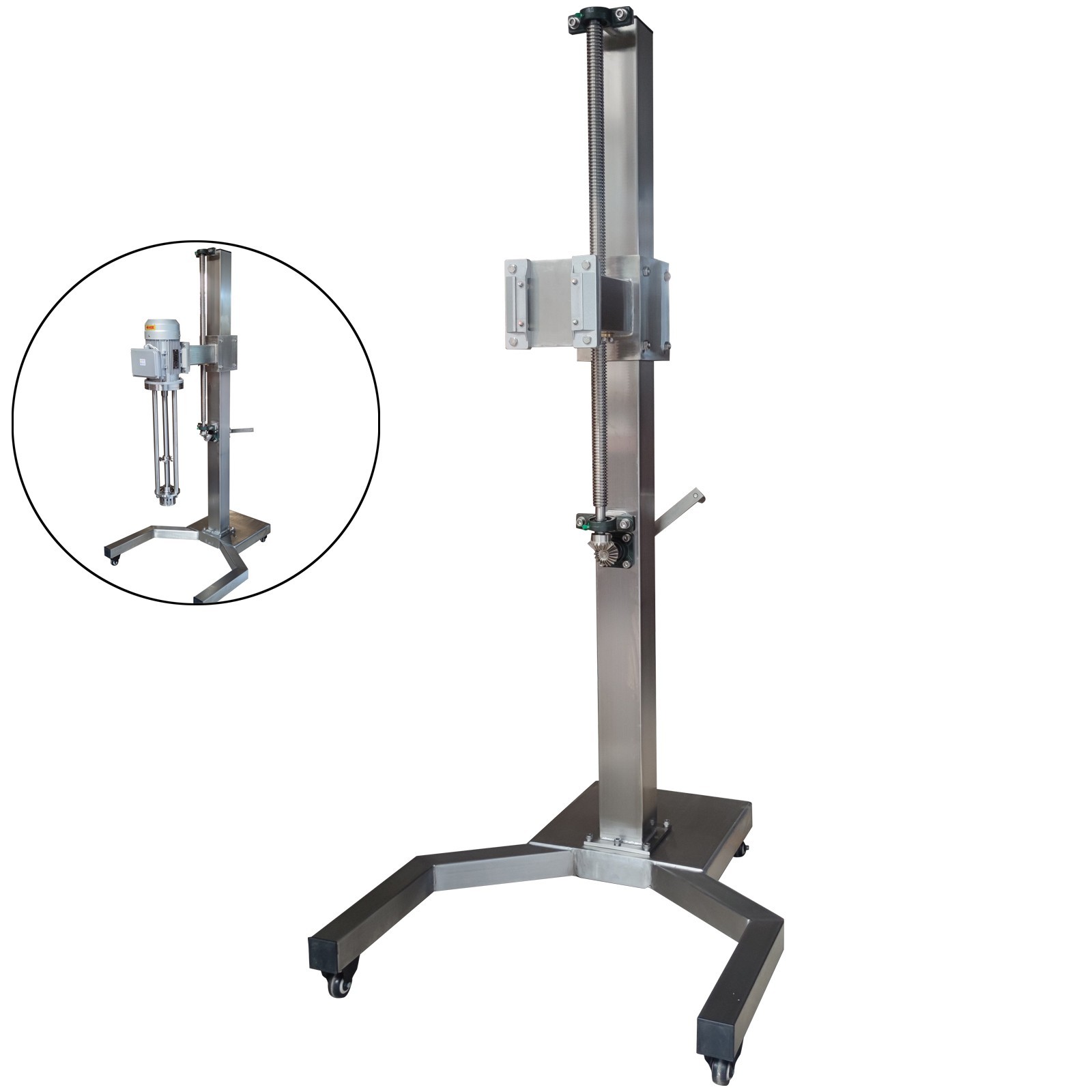Manual Lifting Bracket Support Frame for High Shear Emulsifier Stainless Steel