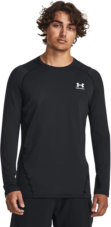 Under Armour Men's UA Coldgear Armour Fitted Crew Shirt (Black) 1366068