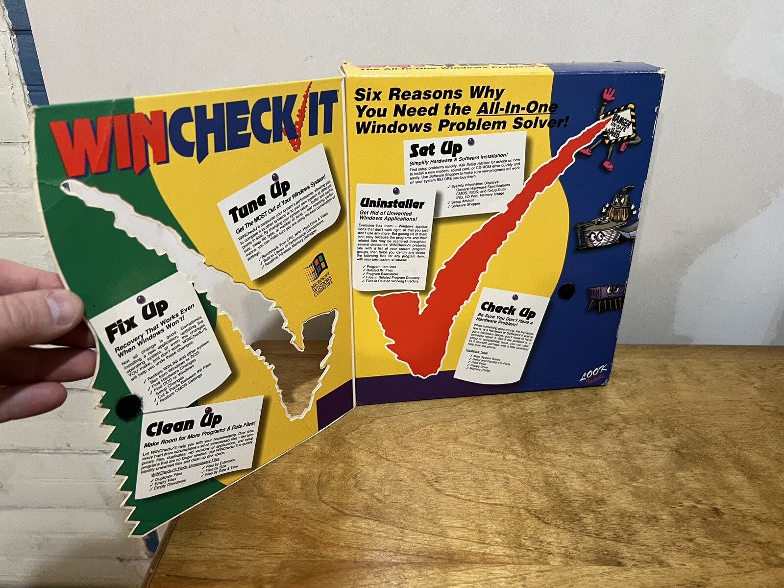 WIN CHECK IT SOFTWARE 3.5” Floppy Disks Big Box Windows 3.1 Complete