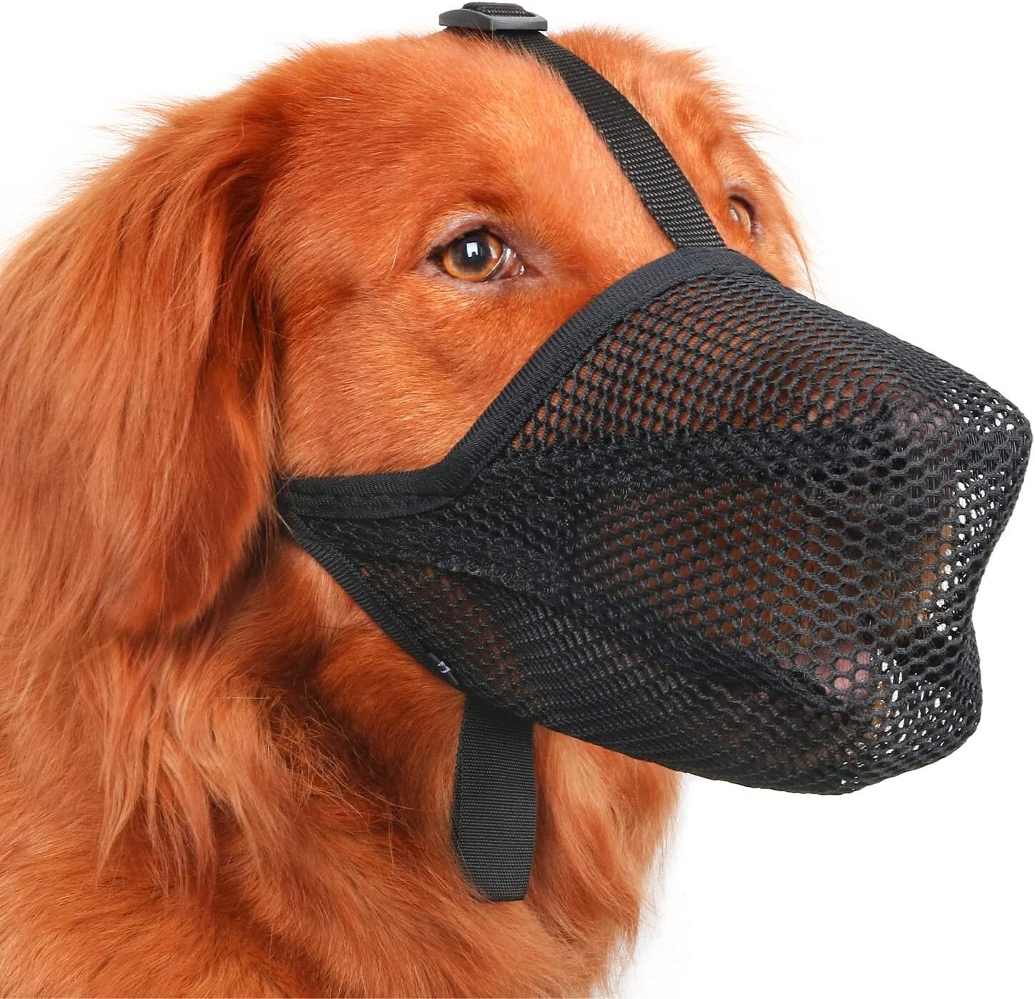 Mayerzon Dog Muzzle, Soft Mesh Large Dogs in Black Size: XL (12.5”-13.75”) New