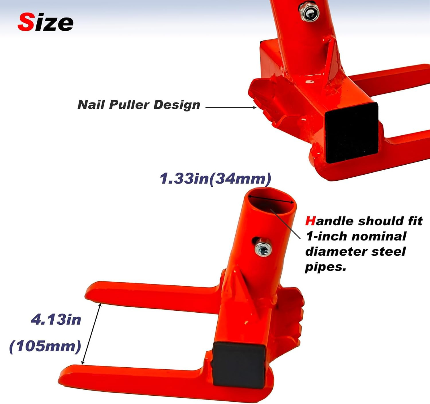 Pallet Buster with Nail Puller, Deck Wrecker Pry Bar, Heavy Duty Pallet Deck