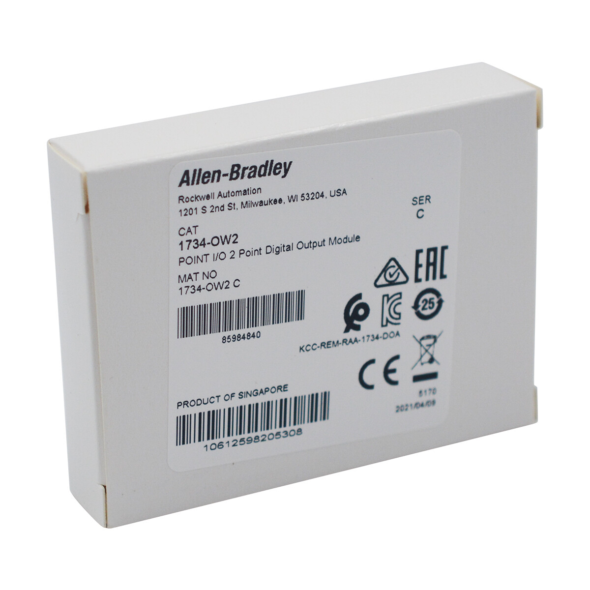 1734-OW2 Output Module,POINT I/O,Digital,Contact,2 Points Form A Contacts,