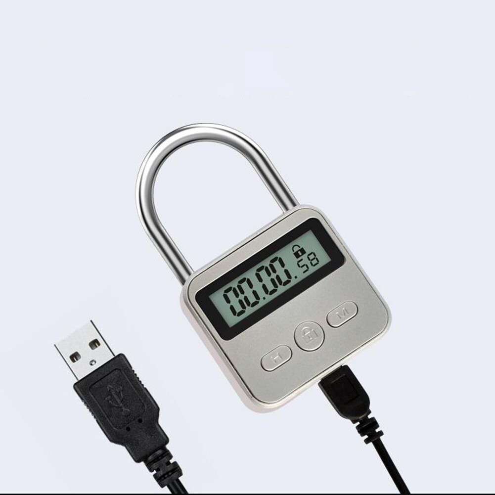 For Metal Timer Lock Time Lock USB Rechargeable 99 Hours Max Digital