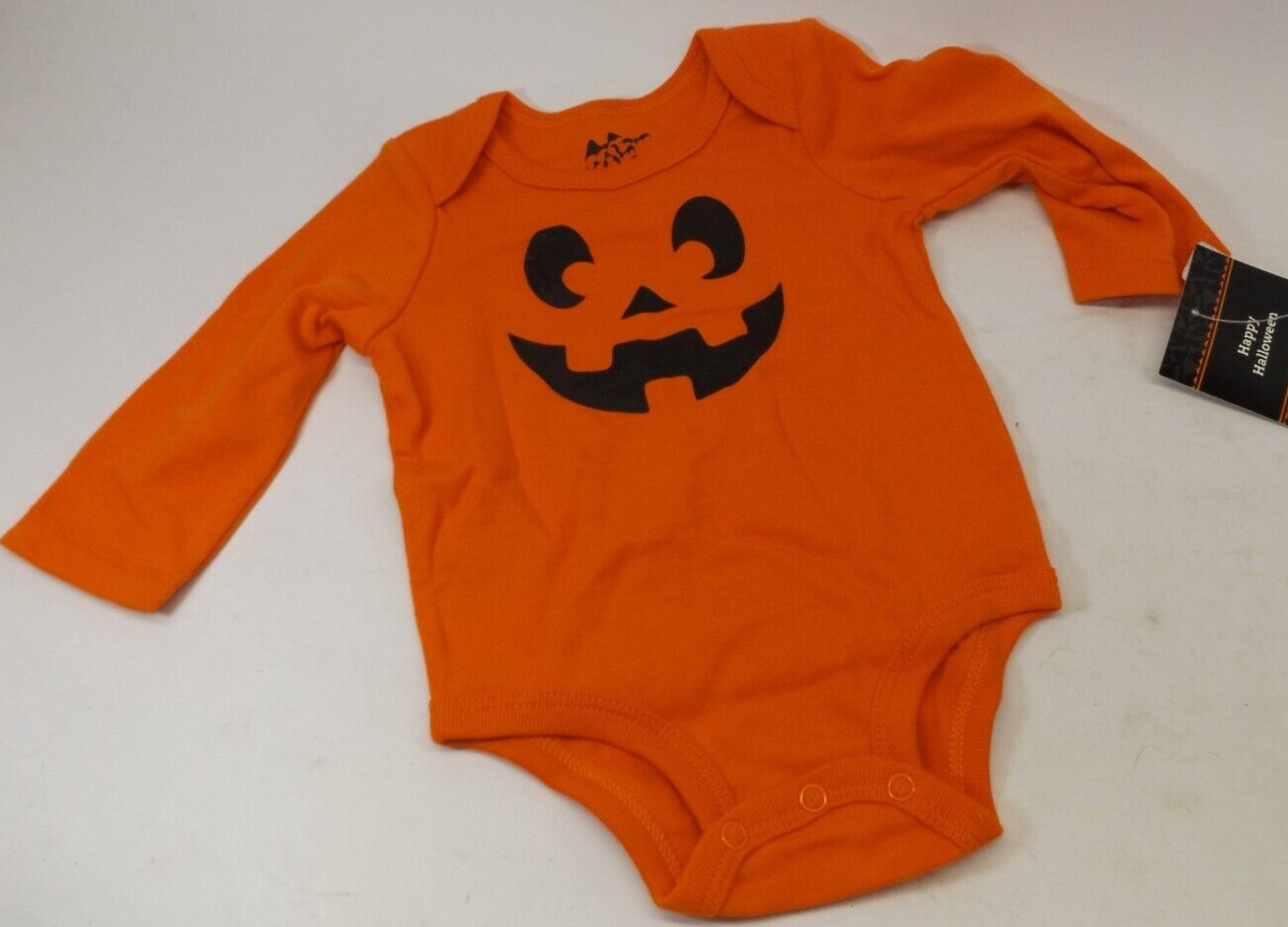 3-6 Month NWT orange snap bottom HALLOWEEN TSHIRT TOP PUMPKINS Long Sleeve New