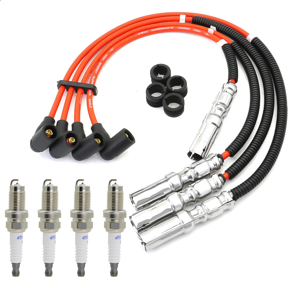 Spark Plug Igniton Wire & Spark Plug For Beetle Bora Golf, Golf GTI, Jetta 2.0L