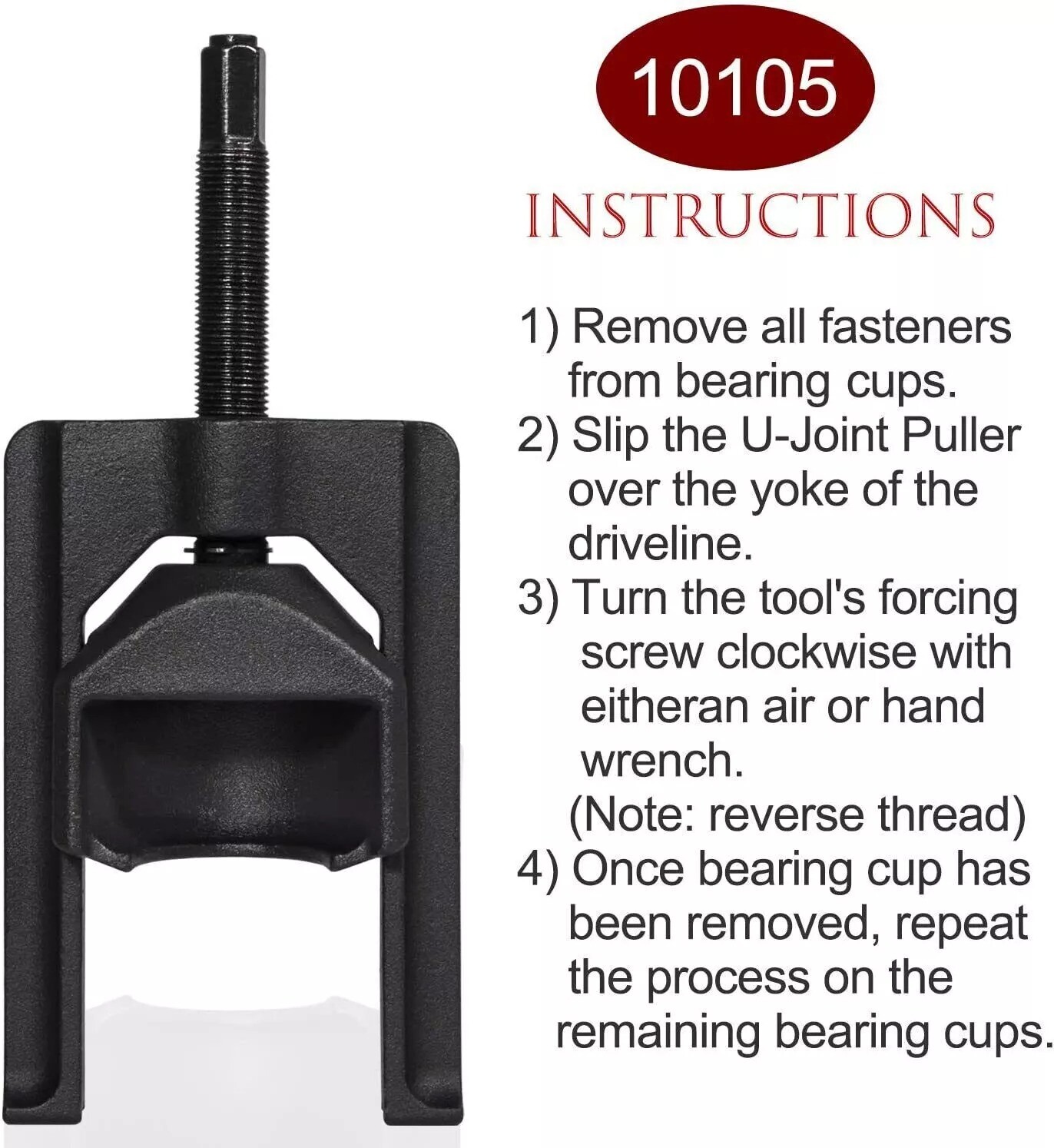 10105 Heavy Duty Universal Joint Puller Press Removal U-Joint Tool Class 1-3