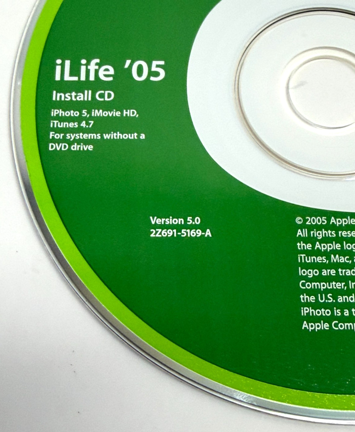 Vintage Apple Mac iLife '05 Install DVD/CD - v5.0