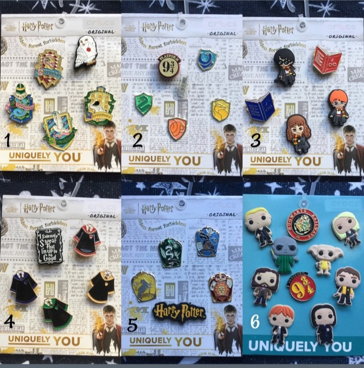 Handmade shoe charms set 5 - 10 pack Harry Potter Voldemort Ron Hermione