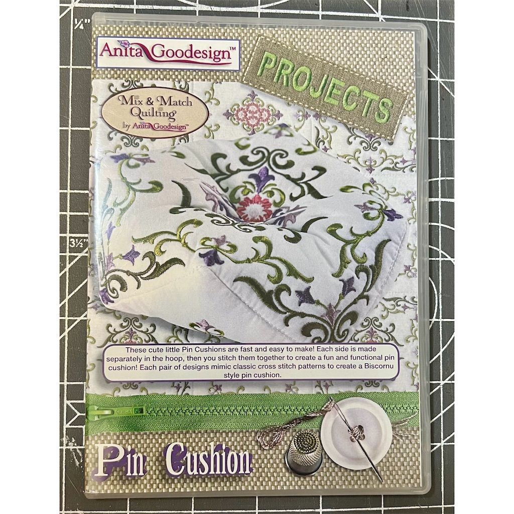 Anita Goodesign Pin Cushion Embroidery Design CD Quilting Projects 16 Designs