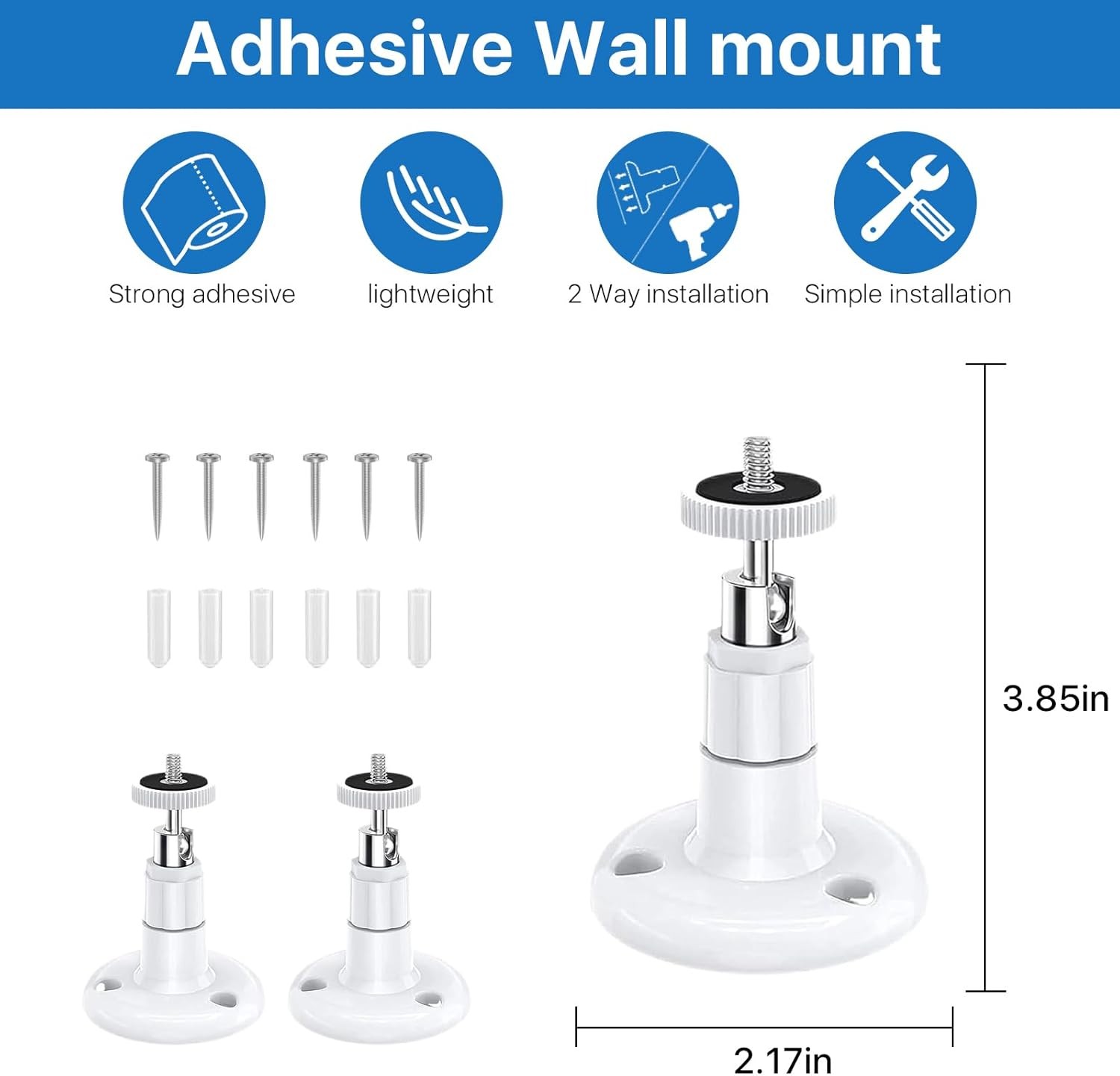 Adjustable Wall Ceiling Mount for Ring Spotlight Cam Plus/Pro (Battery) and Stic