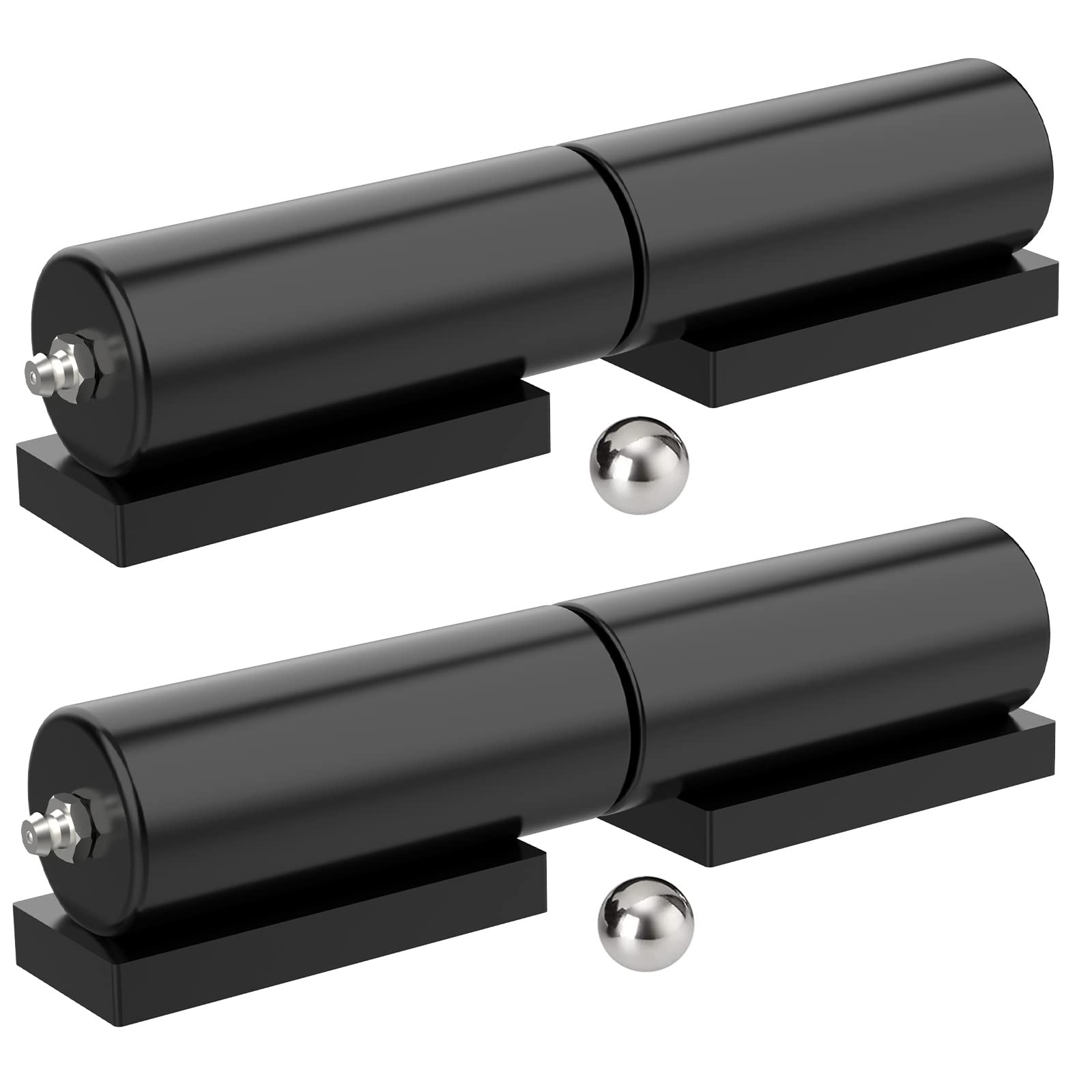 Heavy Duty Gate Hinges 7 Inches 2 Pack Weld On Install Black Iron Barrel Hing...