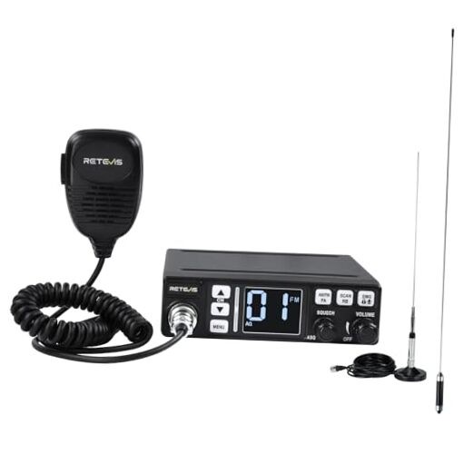 MB3 40-Channel AM/FM CB Radio Kit with Antenna, Full Set with Magnetic Antenna