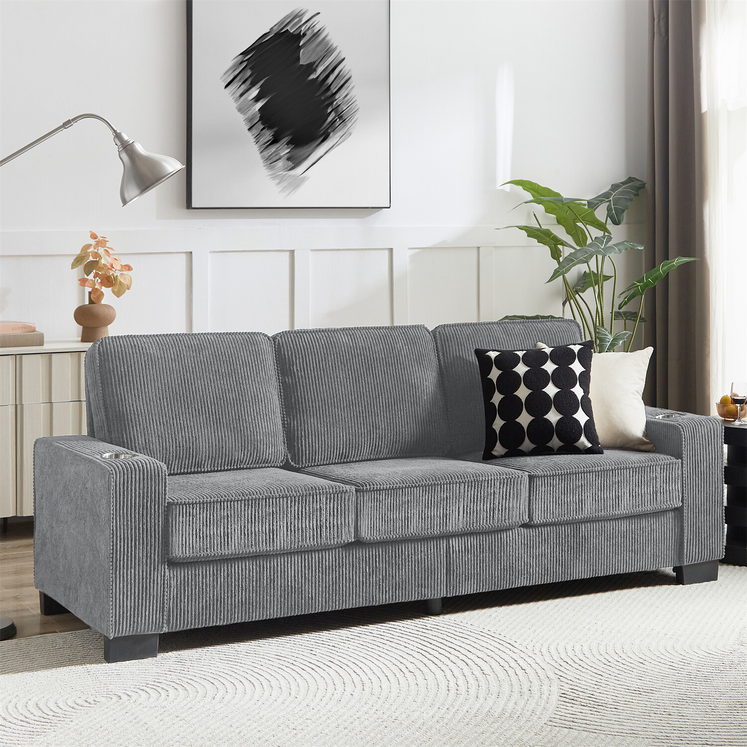 83.86'' 3 Seater Sofa Couch Loveseat Sofa Upholstered Sofa Couch for Living Room