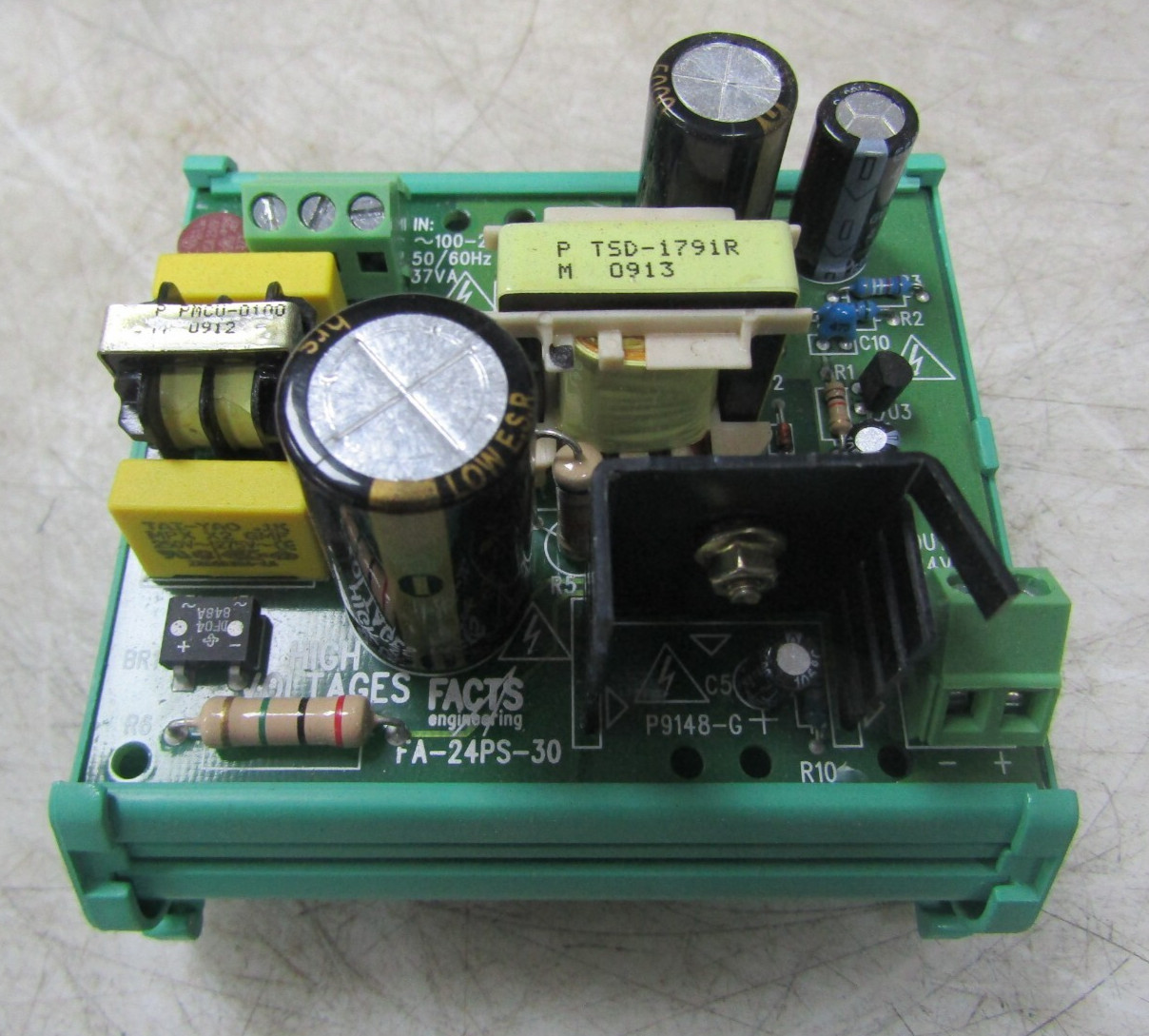 💥FACTS ENGINEERING POWER SUPPLY BOARD 100-240 VAC 24 VDC FA-24PS / FA-24PS-30