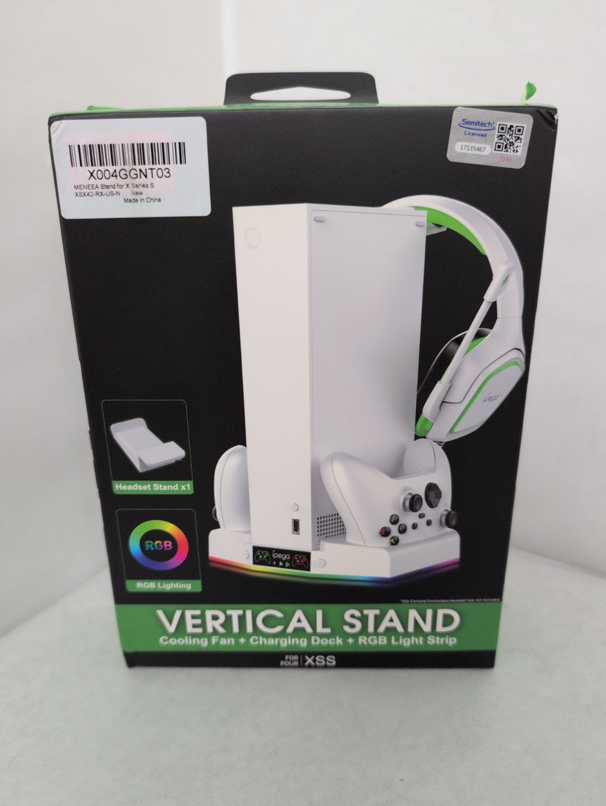 Xbox Cooling Headphone Stand for Series S Dual Charging with 3 Level Cooling Fan