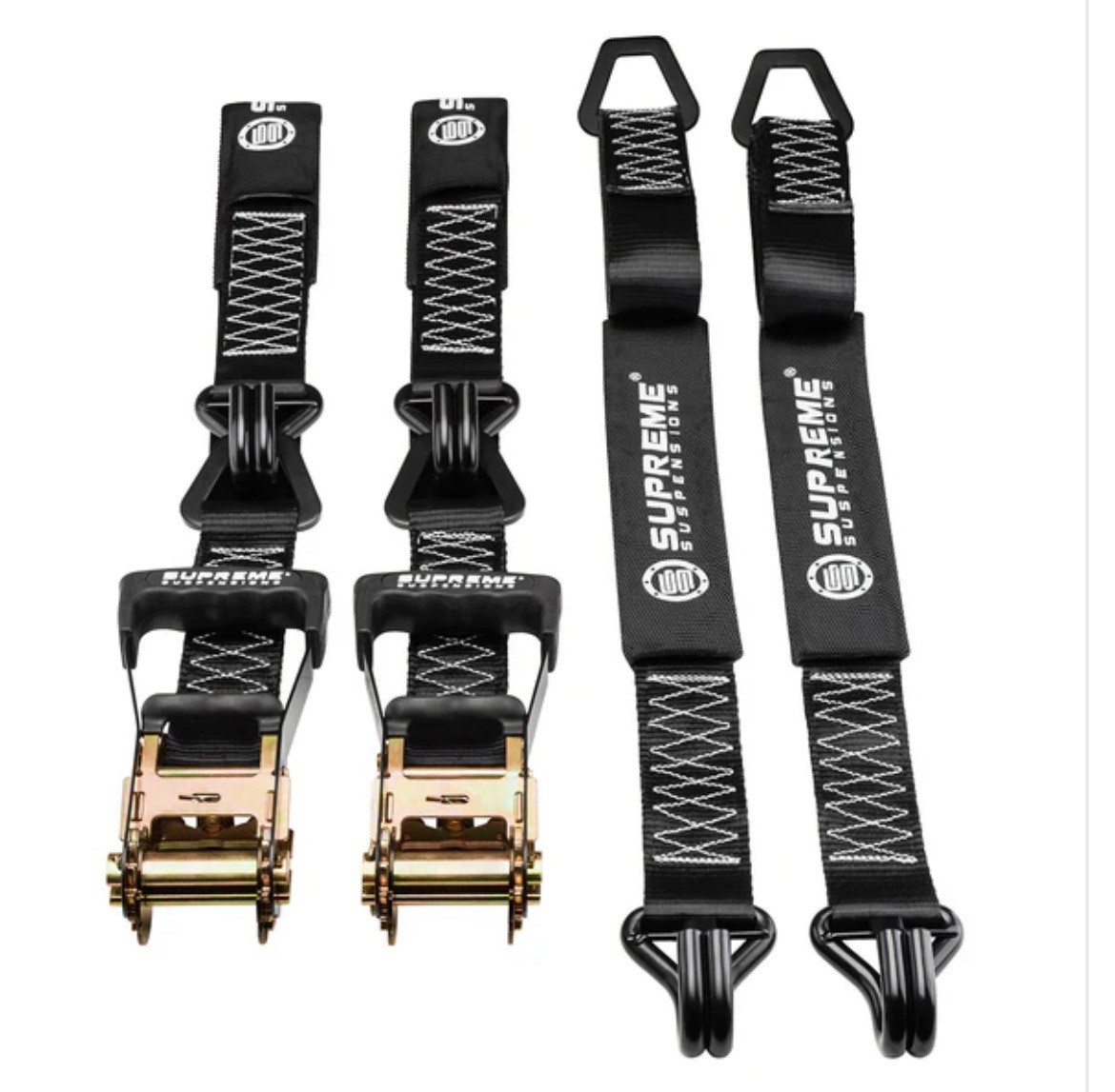 Heavy Duty Ratchet Straps 2 Pack W/ Carrying Case