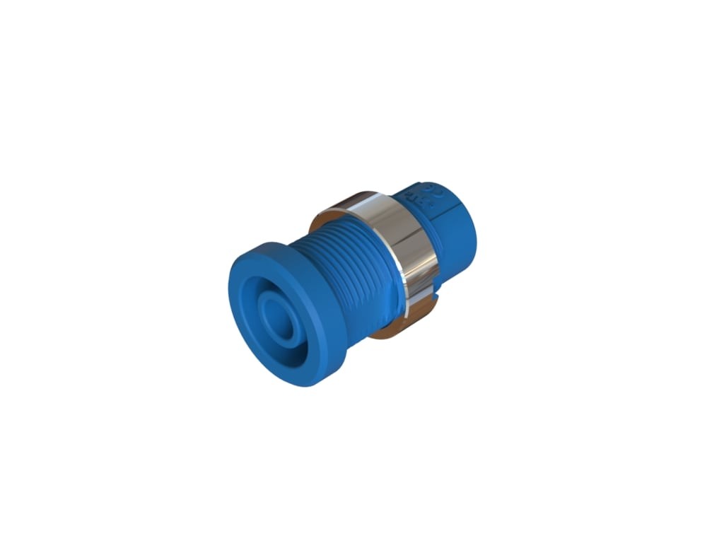 Cal Test CT4397-07-6 - 4mm Sheathed Jack, M3 Threaded Hole, Panel, UL, Blue
