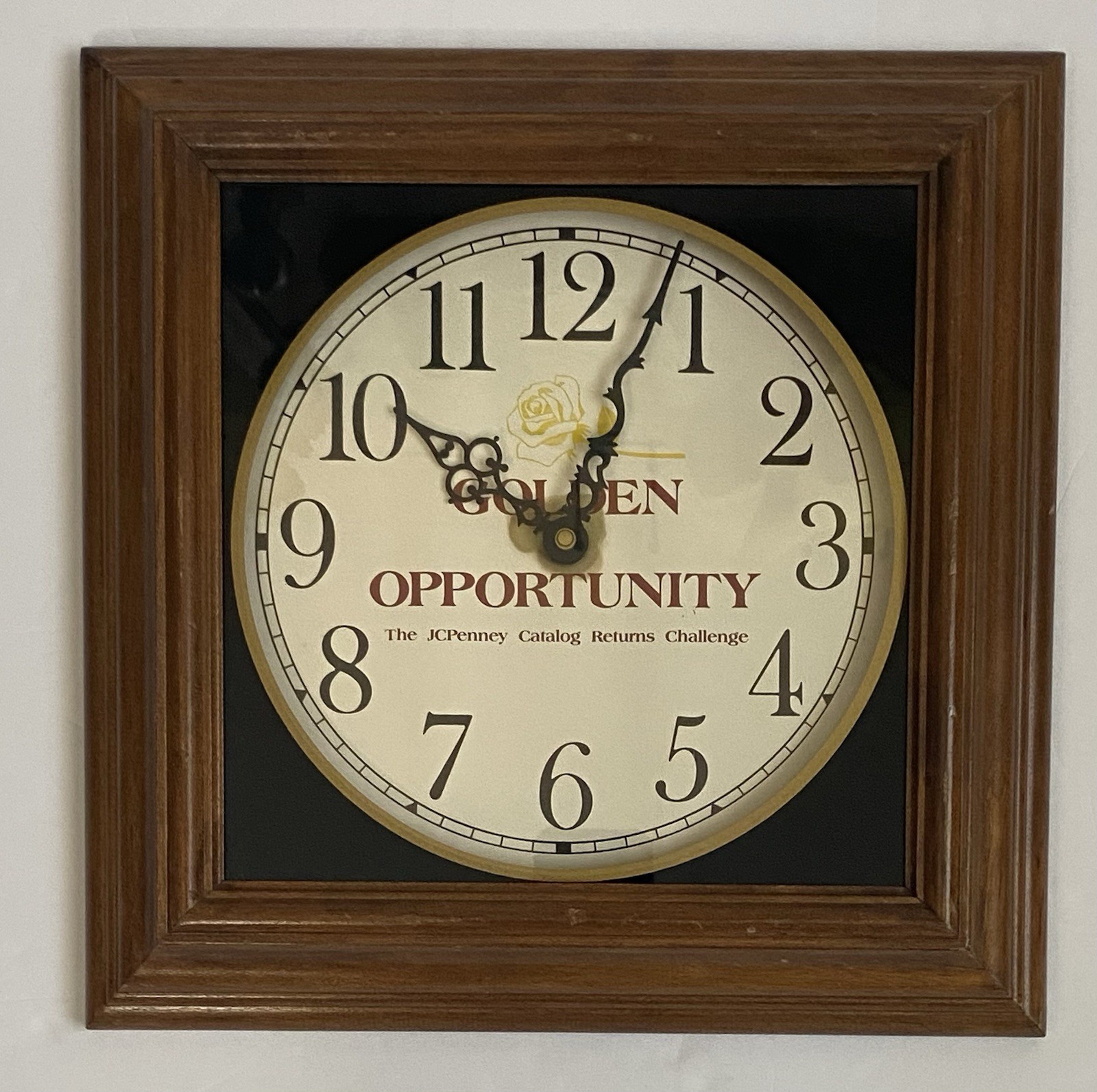 JCPenney Promotional Wall Clock GOLDEN OPPORTUNITY The JCPenney Catalog